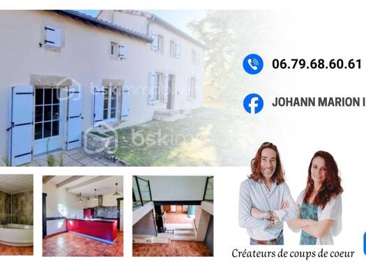 Maison à vendre 209 900 € 5 pièces 3 chambres 181 m² 1 800 m² de terrain Saint-Vincent-la-Châtre 79500