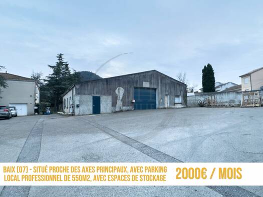 Espace bureau à louer 2 000 € 550 m² de bureaux Baix 07210