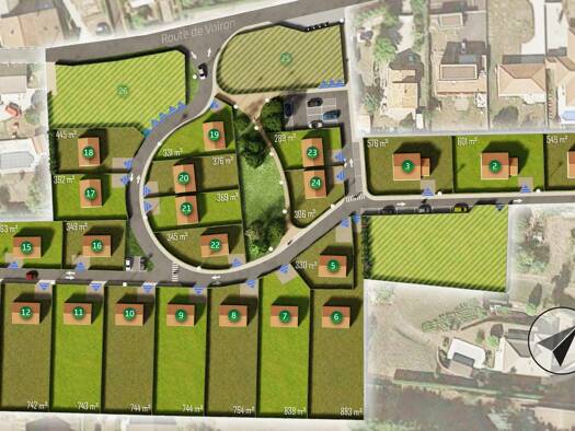 Terrain constructible viabilisé à vendre 55 000 € 883 m² de terrain Charnècles 38140