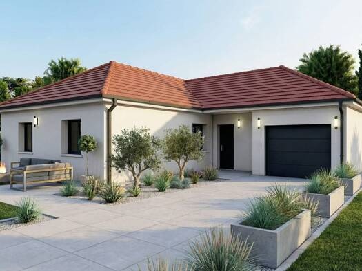 Terrain avec maison neuve à vendre 230 295 € 4 pièces 3 chambres 90 m² 800 m² de terrain Lugny 71260