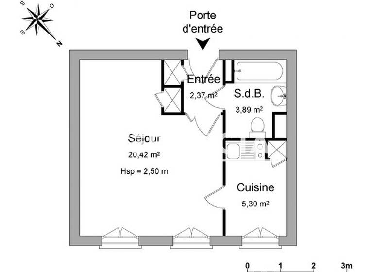 Appartement à louer 889 € 1 pièce 32 m²<br/>superficie 4ème<br/>étage Centre Ville Clichy 92110