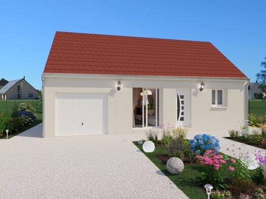 Terrain avec maison neuve à vendre 187 468 € 2 pièces 1 chambre 63 m² 550 m² de terrain Azay-sur-Cher 37270