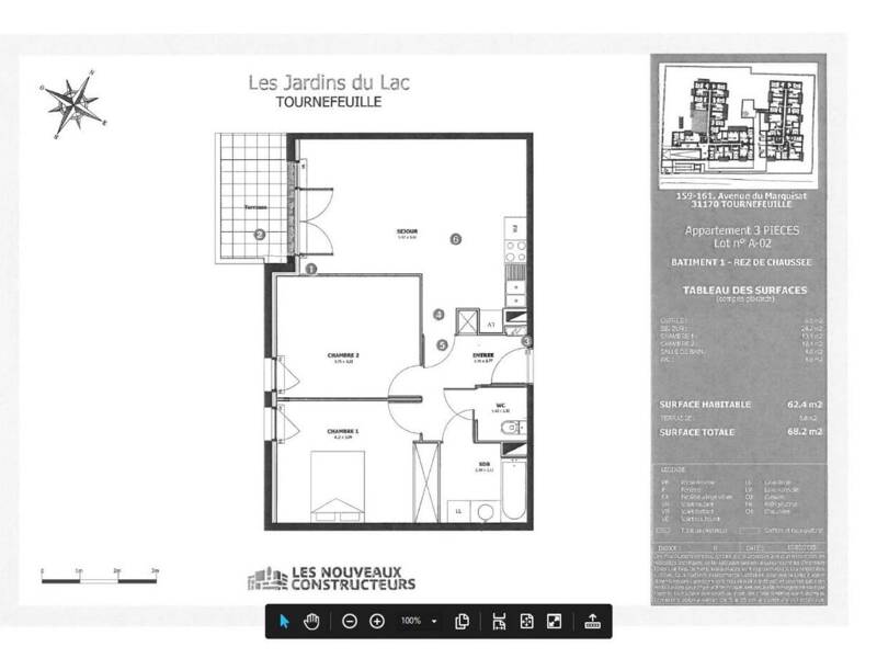 Maison à louer, 62m², TOURNEFEUILLE