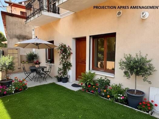 Appartement à vendre 184 500 € 2 pièces 1 chambre 37,2 m² RDC Italie-Jacotot Aix-les-Bains 73100
