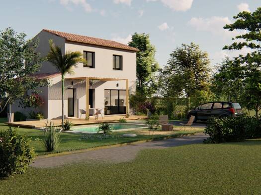 Terrain avec maison neuve à vendre 309 300 € 4 pièces 3 chambres 82 m² 412 m² de terrain Galargues 34160