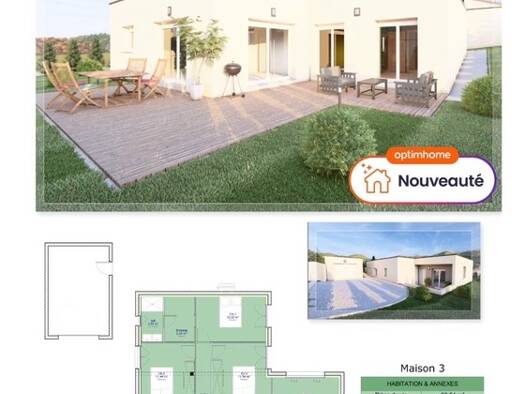 Terrain constructible viabilisé à vendre 109 000 € 573 m² de terrain La Pradelle Pont-du-Château 63430