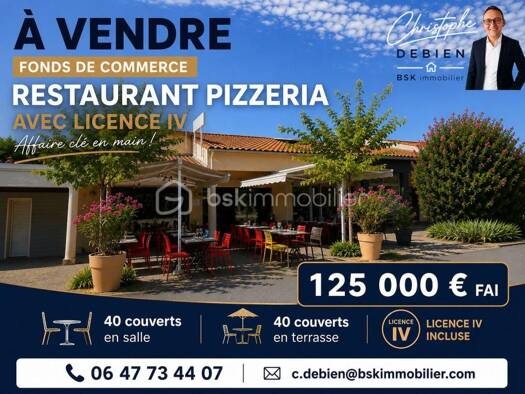 Restaurant à vendre Fonds de commerce 125 000 € Montaigu-Vendée 85600