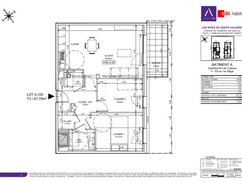 Maison à louer, 68m², LANEUVEVILLE DEVANT NANCY