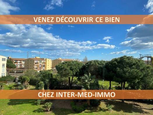 Appartement à vendre 182 000 € 3 pièces 2 chambres 31 m² Étage 4/5 Le Cap d'Agde Agde 34300