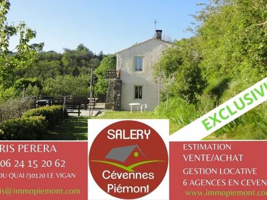 Maison à vendre 370 000 € 5 pièces 4 chambres 140 m² 120 000 m² de terrain Est Le Vigan 30120