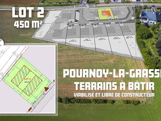 Terrain à vendre 145 900 € 449 m² de terrain Pournoy-la-Grasse 57420