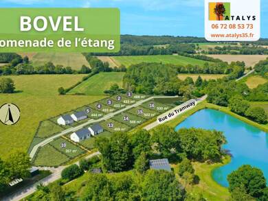 Terrain constructible viabilisé à vendre 42 500 € 416 m² de terrain Bovel 35330