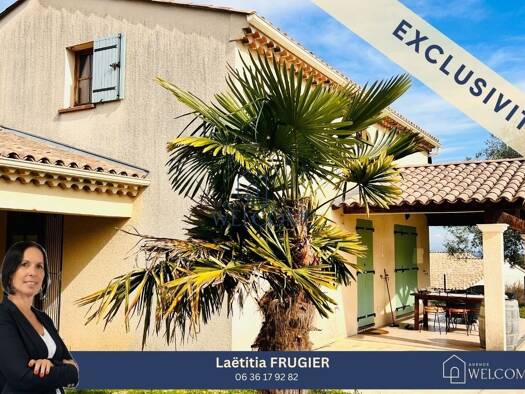 Maison de plain-pied à vendre 320 000 € 5 pièces 4 chambres 117 m² 1 544 m² de terrain Saint-André-d'Olérargues 30330