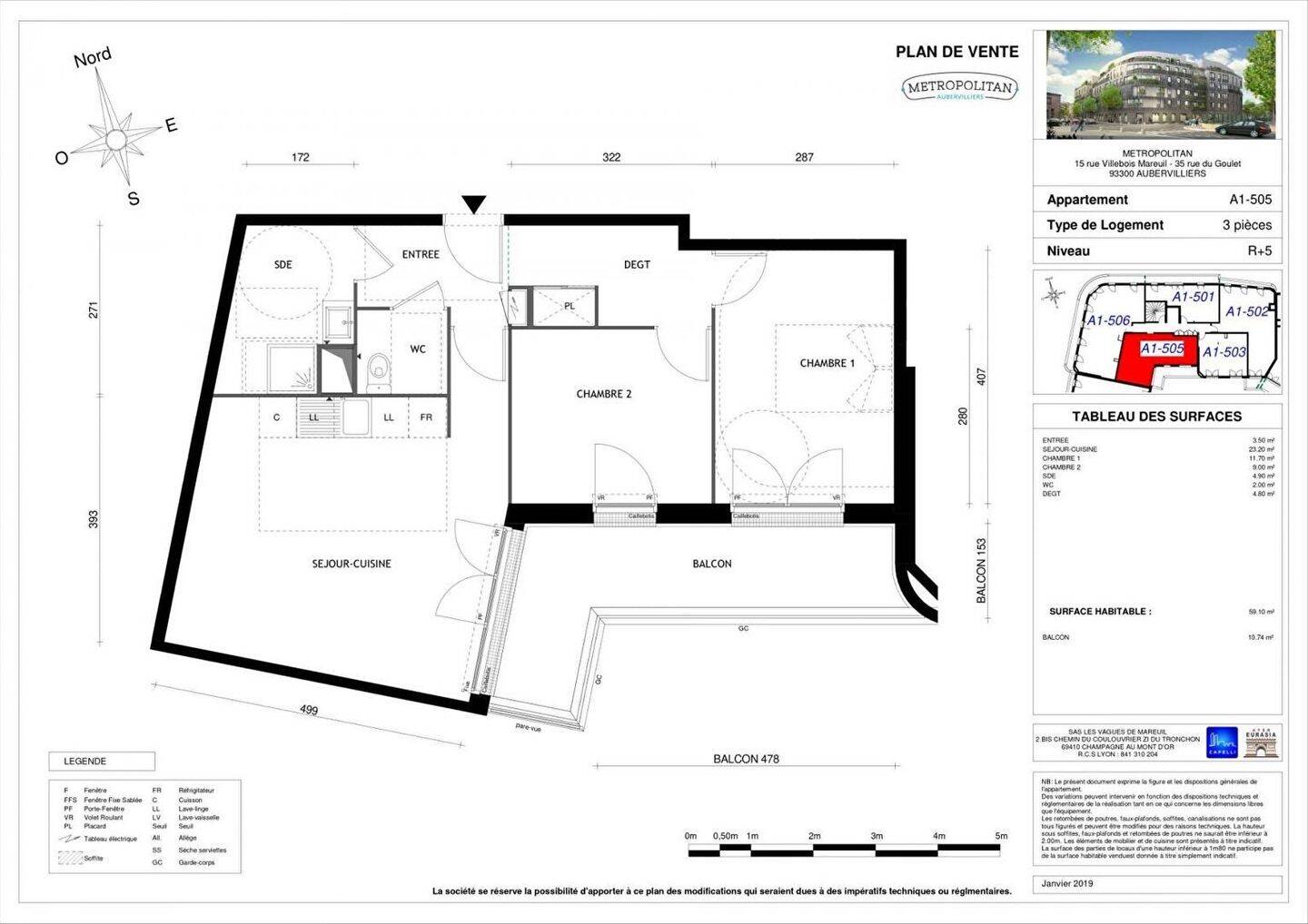 Maison à louer, 60m², AUBERVILLIERS