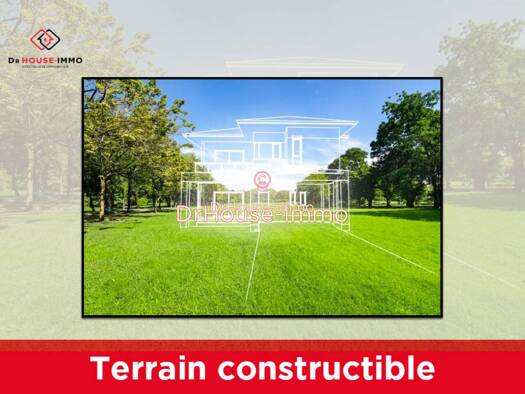 Terrain constructible viabilisé à vendre 135 000 € 1 077 m² de terrain La Vraie-Croix 56250