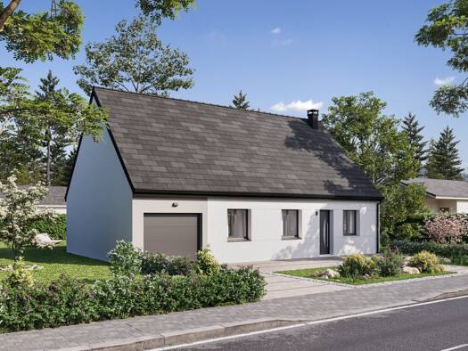 Terrain avec maison neuve à vendre 191 250 € 3 pièces 2 chambres 74,5 m² 755 m² de terrain Jouy-sous-Thelle 60240