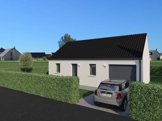 Terrain avec maison neuve à vendre 166 201 € 3 pièces 2 chambres 48,7 m² 454 m² de terrain Centre Gauchy 02430