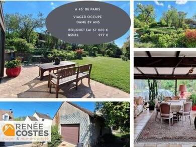 Maison en viager occupé Bouquet 67 860 € 3 pièces 2 chambres 103 m² 1 500 m² de terrain Nord Ouest La Ferte sous Jouarre 77260