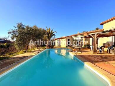 Maison de plain-pied à vendre 545 000 € 6 pièces 3 chambres 198 m² 1 227 m² de terrain Lignan-sur-Orb 34490