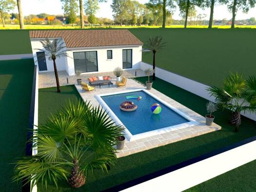 Terrain avec maison neuve à vendre 260 900 € 4 pièces 3 chambres 100 m² 400 m² de terrain Zone Nord Saint-Gilles 30800
