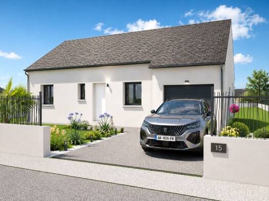 Terrain avec maison neuve à vendre 198 990 € 4 pièces 3 chambres 70 m² 450 m² de terrain Véretz 37270