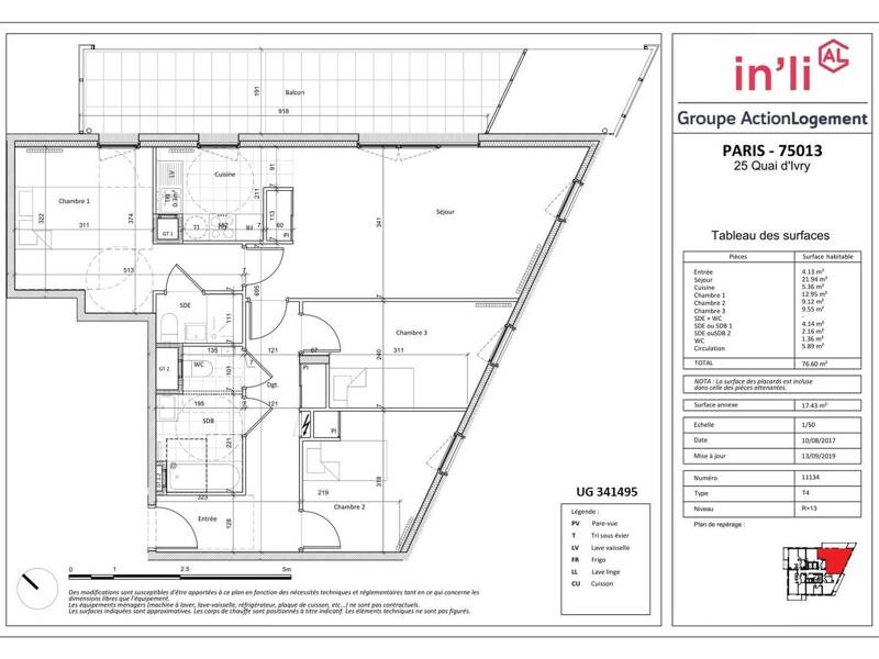 Maison à louer, 77m², PARIS 13E