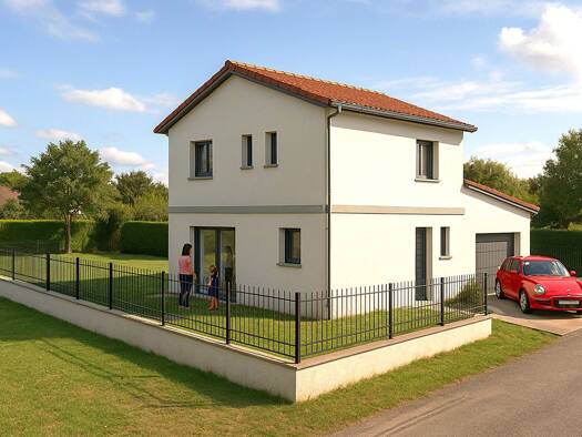 Terrain avec maison neuve à vendre 299 000 € 5 pièces 5 chambres 103 m² 475 m² de terrain Pomeys 69590