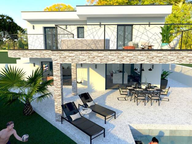 Terrain avec maison neuve à vendre 930 000 € 4 pièces 3 chambres 100 m² 1 000 m² de terrain Port Cereirède Lattes 34970