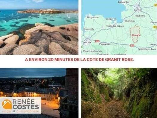 Maison en viager occupé Bouquet 44 950 € 6 pièces 3 chambres 138 m² 10 662 m² de terrain Plouaret 22420