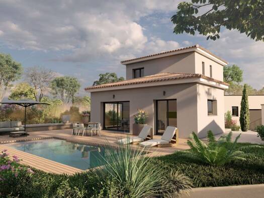 Terrain avec maison neuve à vendre 349 900 € 5 pièces 4 chambres 125 m² 500 m² de terrain Est Clermont-l'Herault 34800