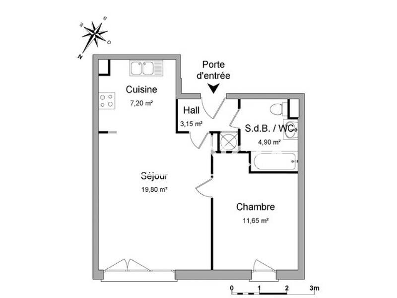 Maison à louer, 47m², MARQUETTE LEZ LILLE