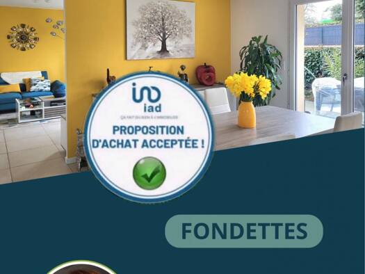 Maison à vendre 340 000 € 5 pièces 3 chambres 107 m² 351 m² de terrain Est Fondettes 37230