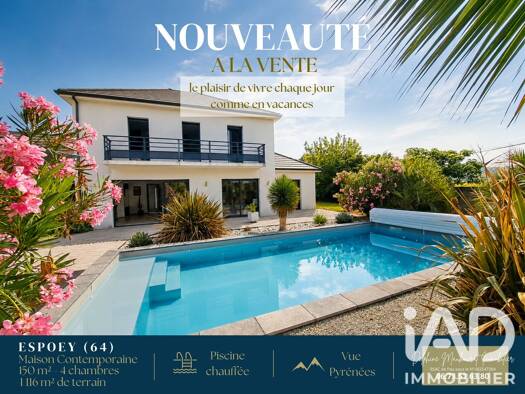 Maison à vendre 440 000 € 5 pièces 4 chambres 150 m² 1 116 m² de terrain Espoey 64420