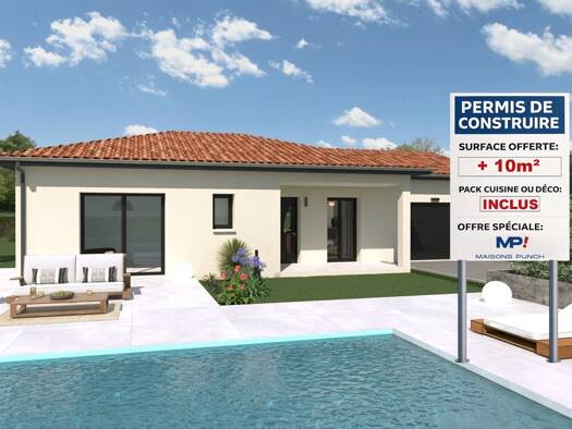 Terrain avec maison neuve à vendre 250 000 € 4 pièces 3 chambres 90 m² 500 m² de terrain Régnié-Durette 69430