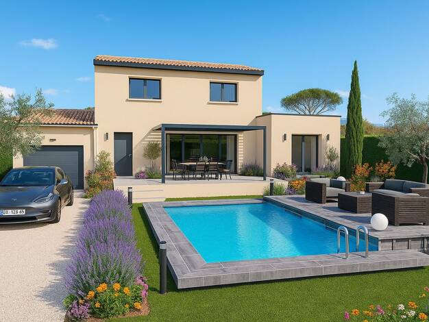Terrain avec maison neuve à vendre 225 000 € 4 pièces 3 chambres 90 m² 344 m² de terrain Suze-la-Rousse 26790