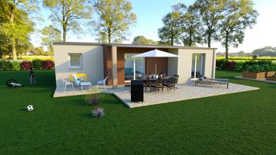 Maison de plain-pied à vendre 240 000 € 3 pièces 2 chambres 65 m² 758 m² de terrain Surtainville 50270