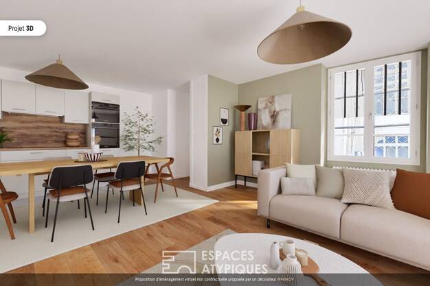 Appartement à vendre 280 000 € 2 pièces 1 chambre 70 m² Étage 3/4 Cordeliers-Célestins-Bourse Lyon 2ème 69002