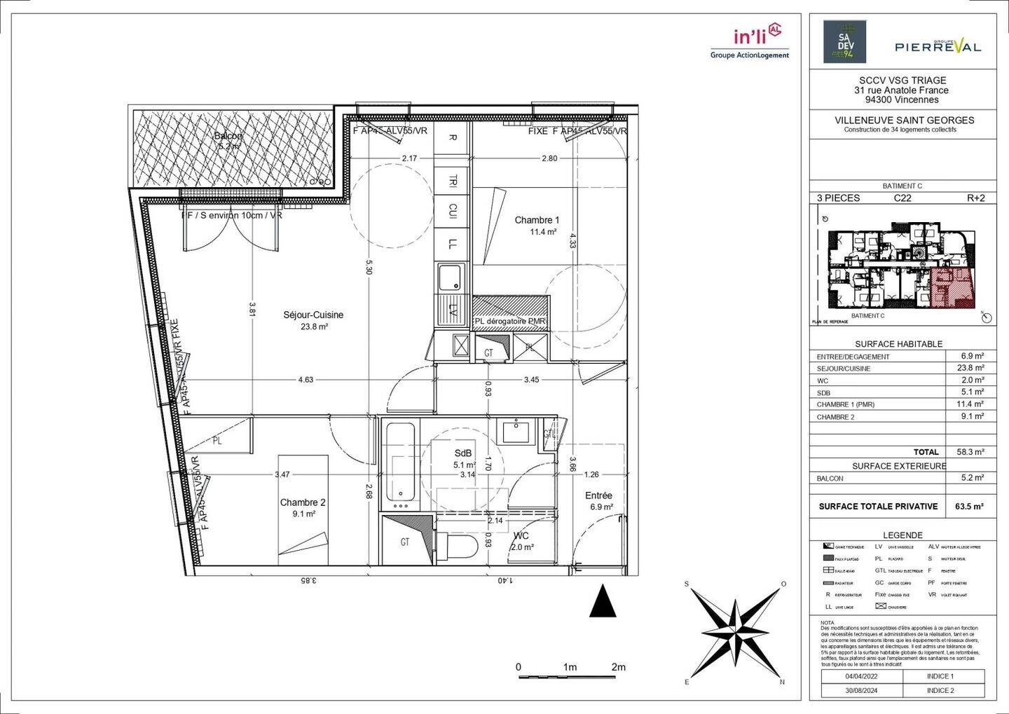 Maison à louer, 58m², VILLENEUVE SAINT GEORGES