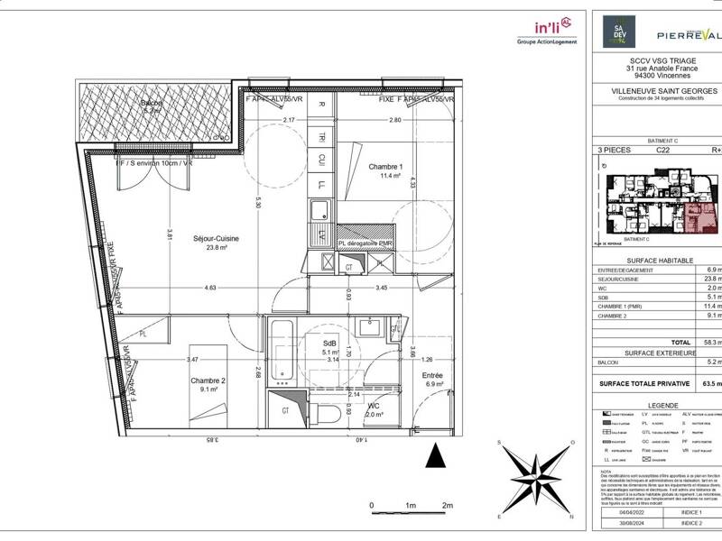 Maison à louer, 58m², VILLENEUVE SAINT GEORGES