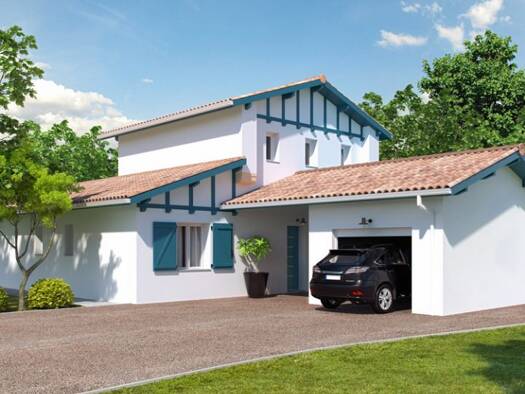Terrain avec maison neuve à vendre 639 000 € 5 pièces 4 chambres 105 m² 909 m² de terrain Villefranque 64990
