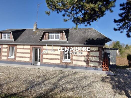 Maison de plain-pied à vendre 199 500 € 5 pièces 3 chambres 93 m² 1 600 m² de terrain Tôtes 76890