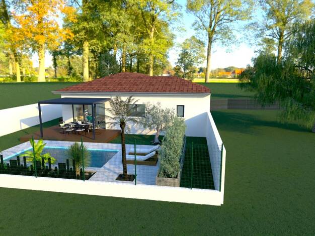 Terrain avec maison neuve à vendre 339 000 € 5 pièces 4 chambres 110 m² 550 m² de terrain Satolas-et-Bonce 38290