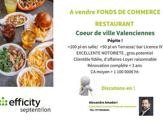 Activités diverses à vendre Fonds de commerce 649 000 € 300 m² de surface de vente Valenciennes 59300