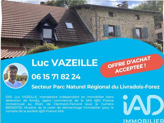 Maison à vendre 275 000 € 6 pièces 4 chambres 240 m² 2 037 m² de terrain Grandval 63890