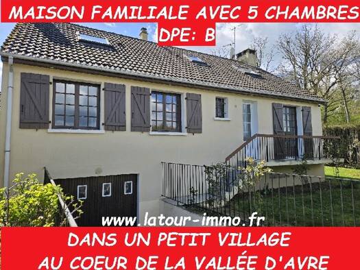Maison à vendre 194 000 € 6 pièces 5 chambres 138 m² 1 012 m² de terrain Nonancourt 27320
