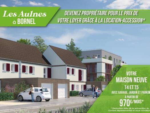 Maison à vendre - neuf 276 000 € 4 pièces 3 chambres 83 m² Bornel 60540