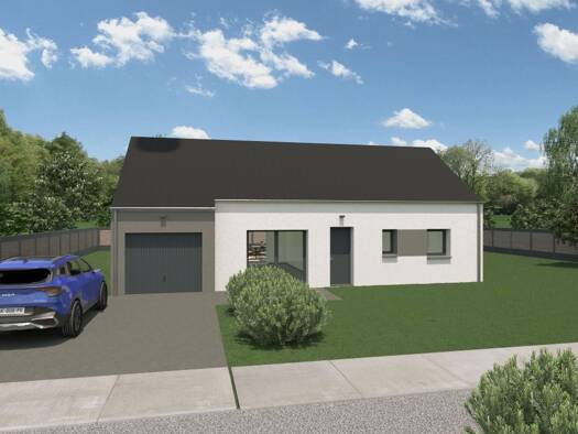 Terrain avec maison neuve à vendre 166 100 € 1 chambre 82 m² 840 m² de terrain Saint-Denis-le-Vêtu 50210