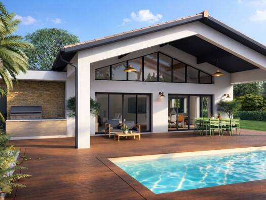 Terrain avec maison neuve à vendre 1 600 000 € 5 pièces 4 chambres 170 m² 1 200 m² de terrain Saint Jean-Bernain Anglet 64600