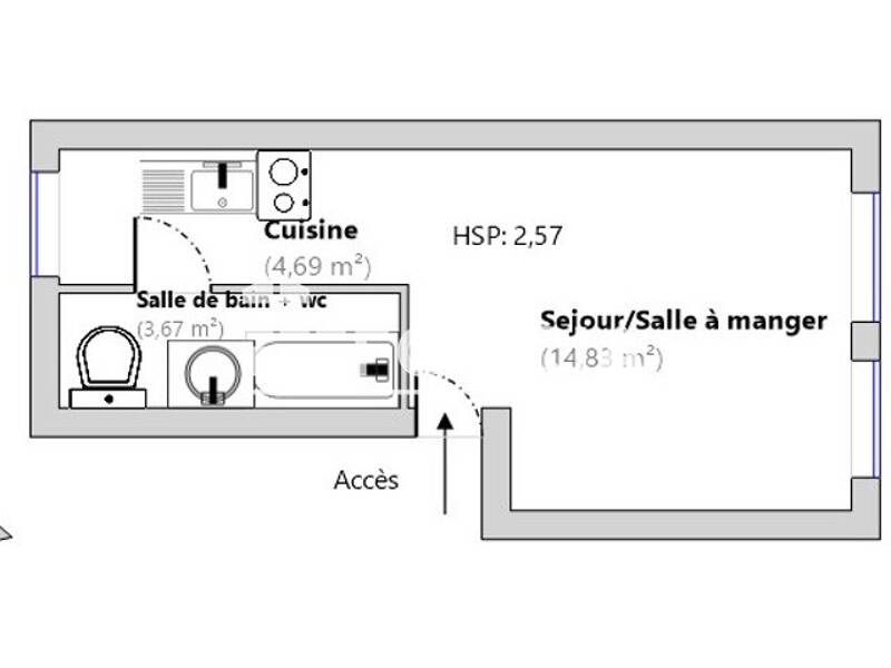 Maison à louer, 23m², LILLE