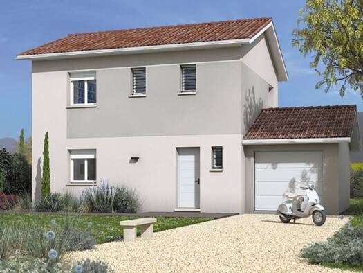 Terrain avec maison neuve à vendre 228 000 € 4 pièces 3 chambres 95 m² 530 m² de terrain Bâgé-Dommartin 01380